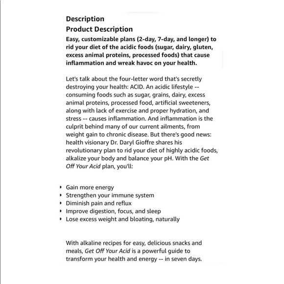 Dr. Daryl Gioffre get off your acid. Paperback. - Picture 2 of 2